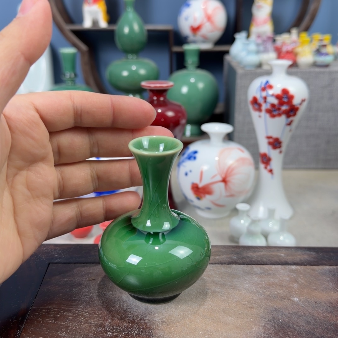 陶瓷手工小花器摆件