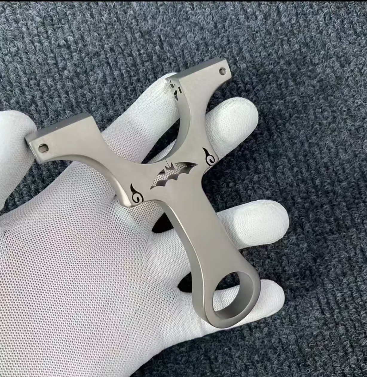 正品巴马克钛合金反曲小蝙蝠龙齿快压户外玩具