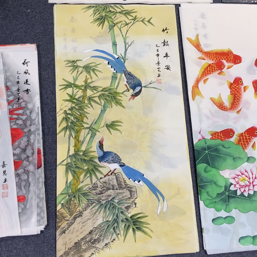 国画尺寸100✖️50三尺精品工笔手绘画