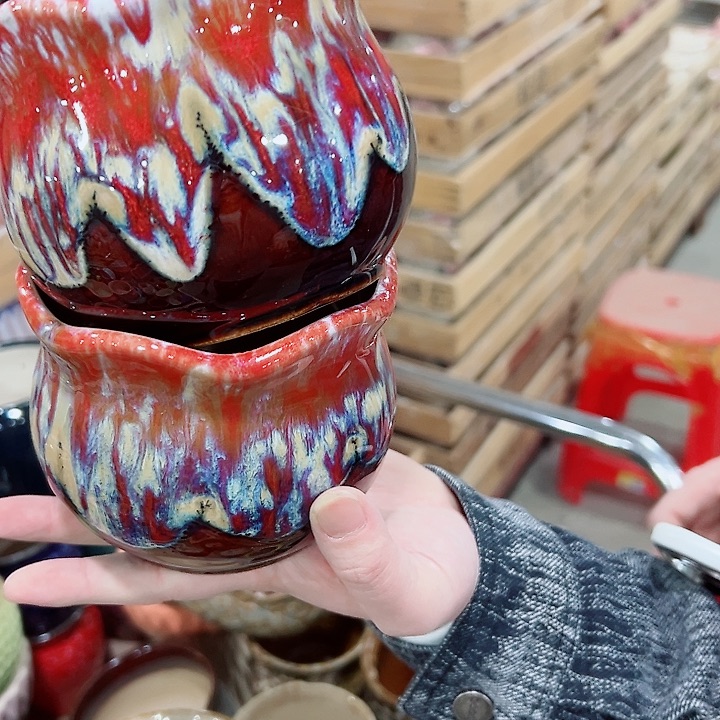 有孔.凑满10元发货多肉陶瓷花盆！