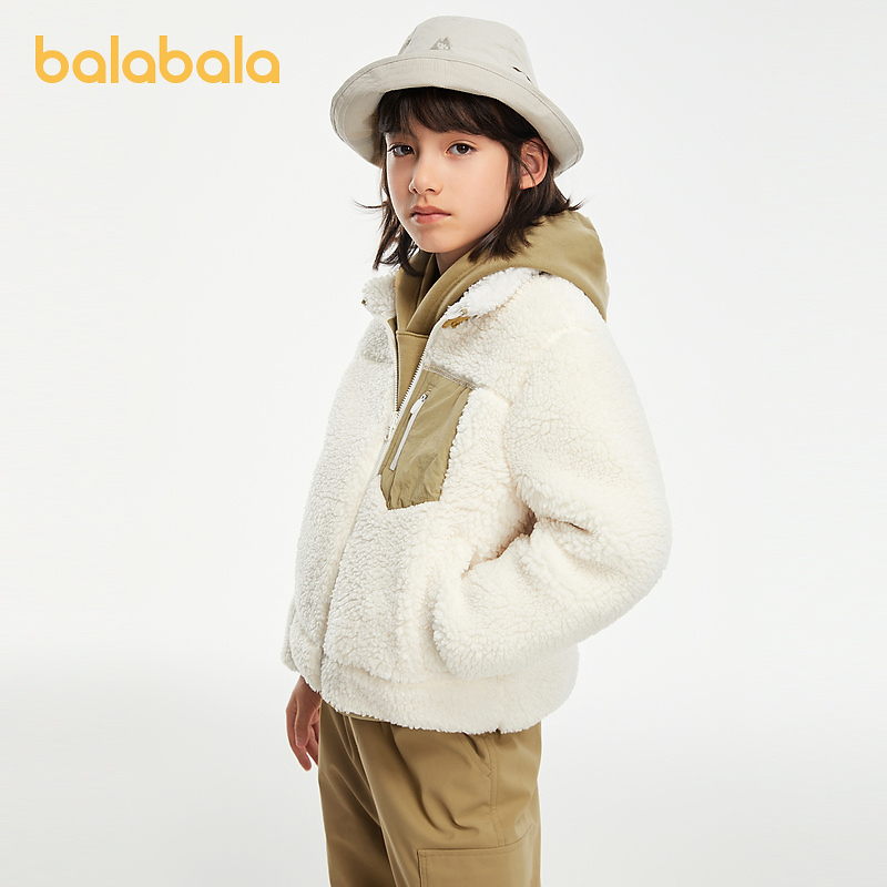 【bp】巴拉巴拉运动冬装儿童两面穿外套抗静电防寒户外多彩印花潮