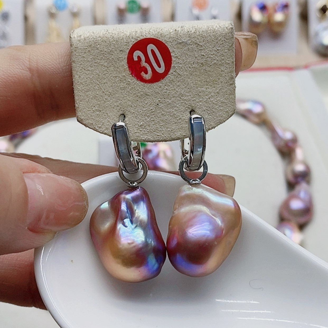 【闪购商品】淡水珍珠耳饰银S925镶嵌