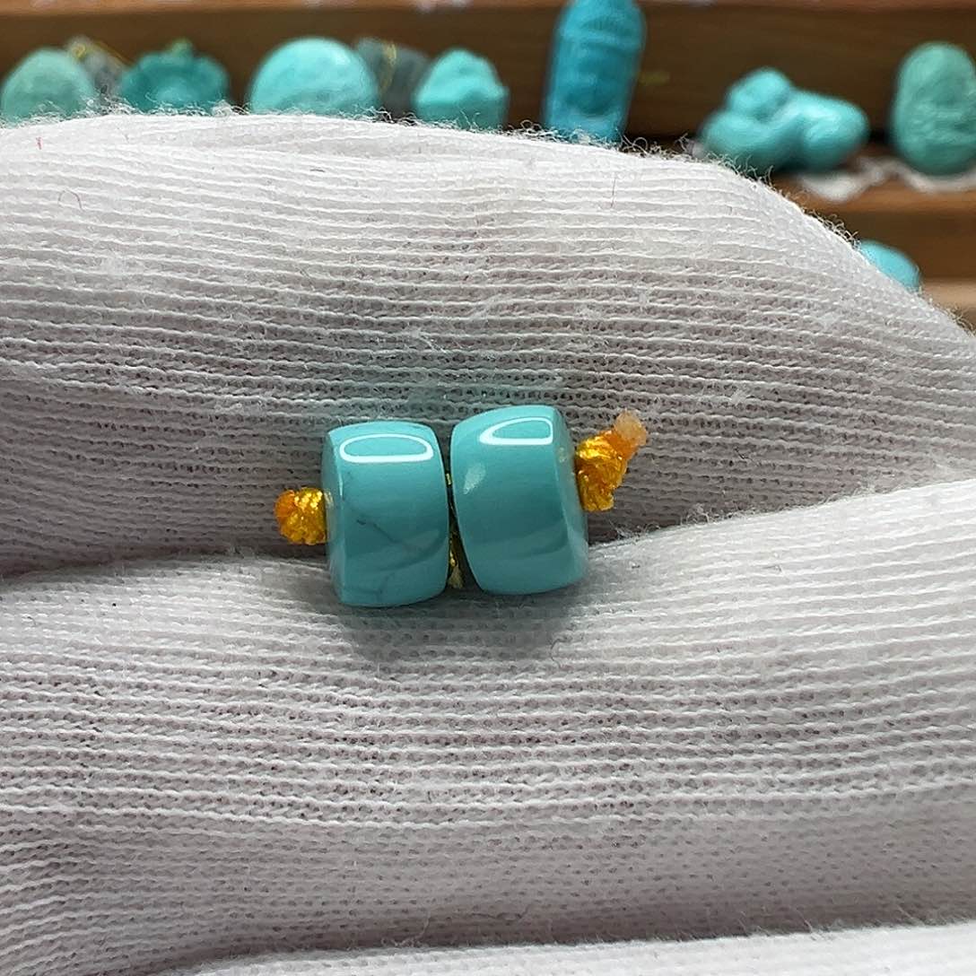 绿松石直切珠 未镶嵌