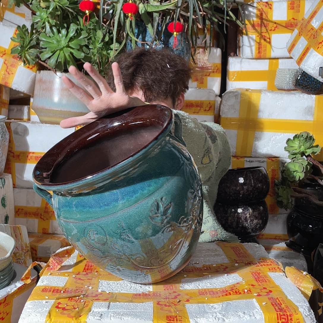 红陶宜兴紫砂花盆