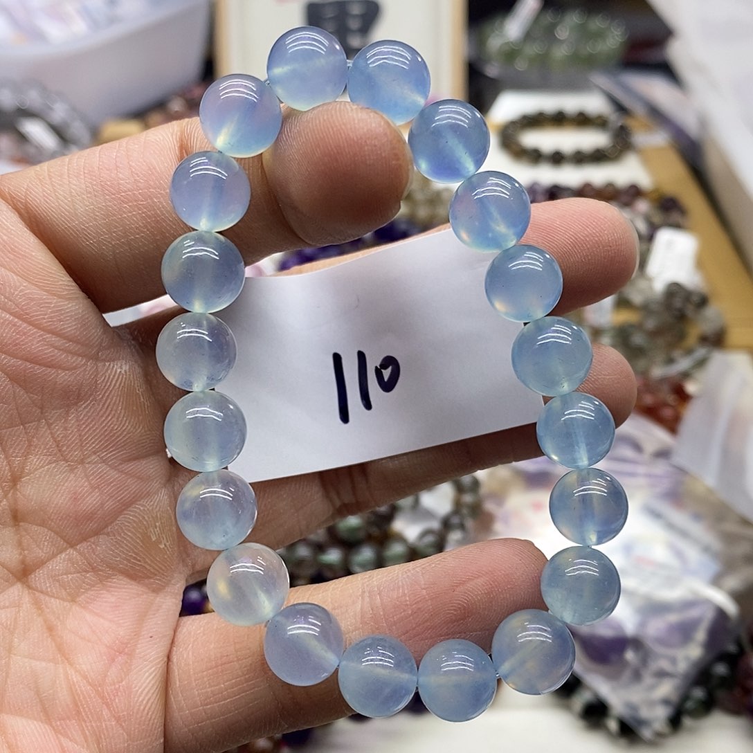 海蓝宝石手链未镶嵌天然