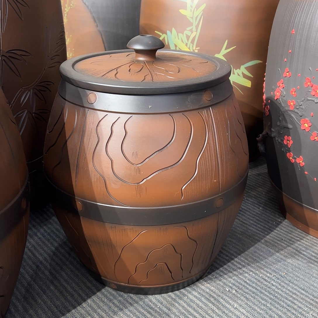 15饼茶缸纯手工木桶工艺