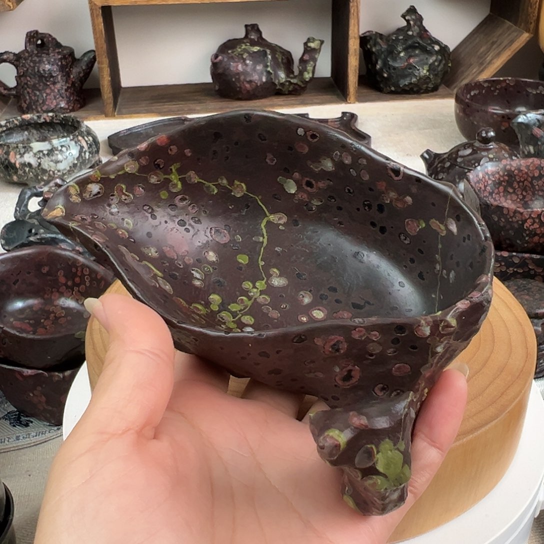 竹***人梅花玉精品随形公道杯