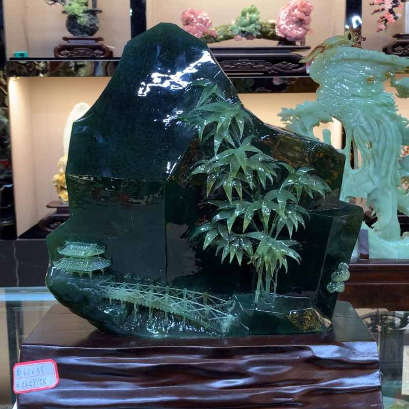 【闪购商品】蛇纹石玉摆件覆膜未镶嵌