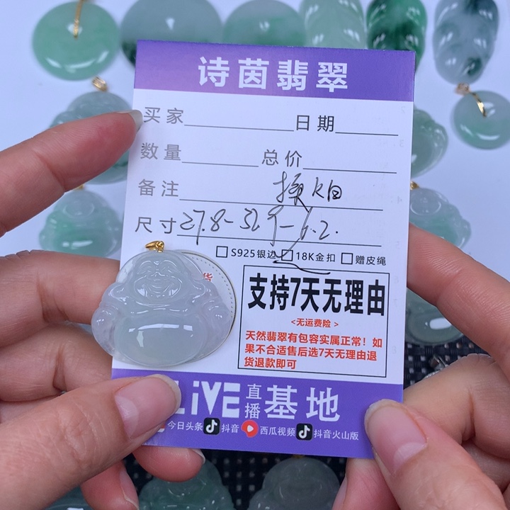 L***.翡翠未镶嵌颈饰天然