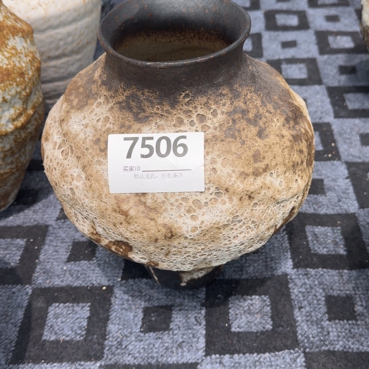 一***儿瓷片景德镇高温花器编码7506高34口10默认无孔