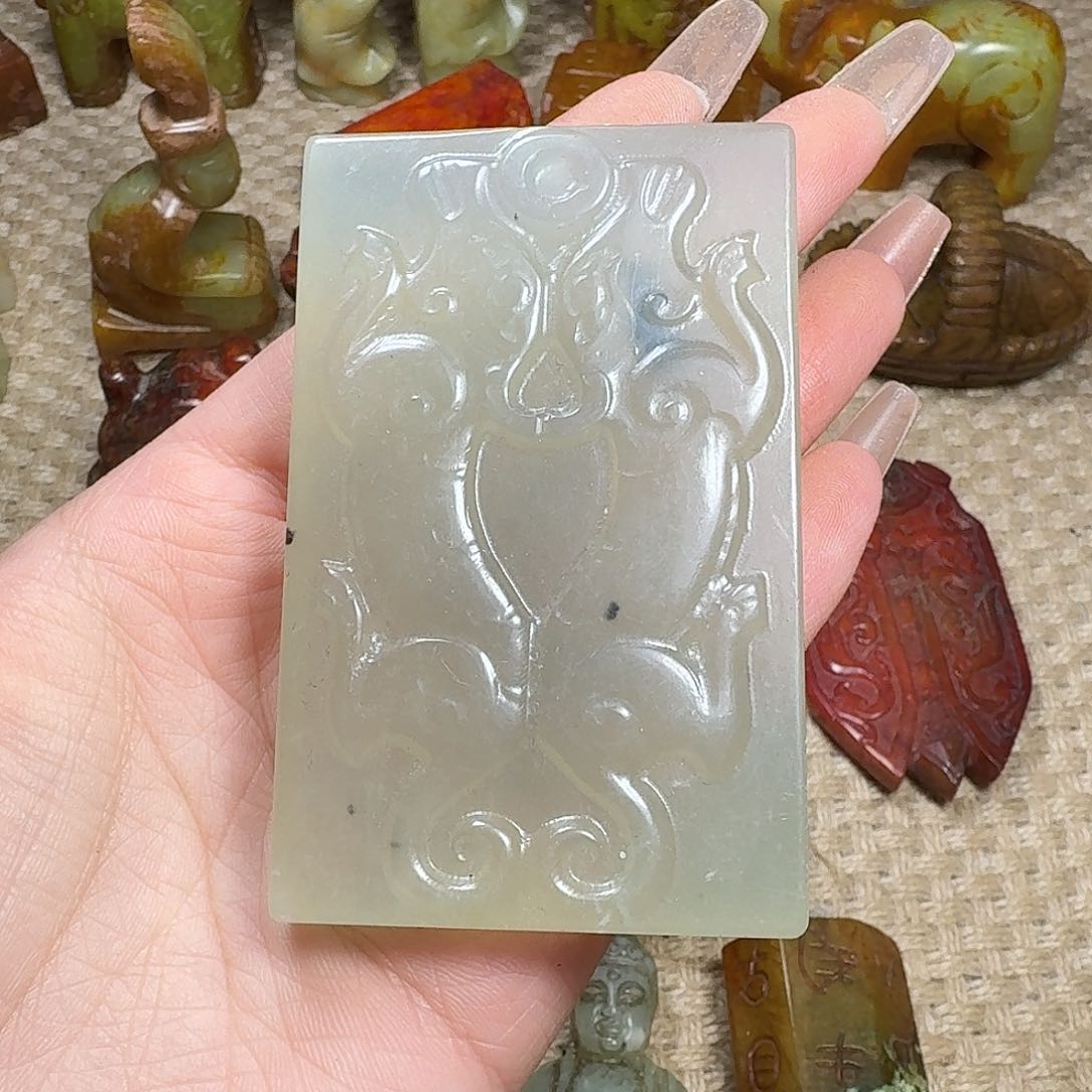 白玉菩提吊坠挂件