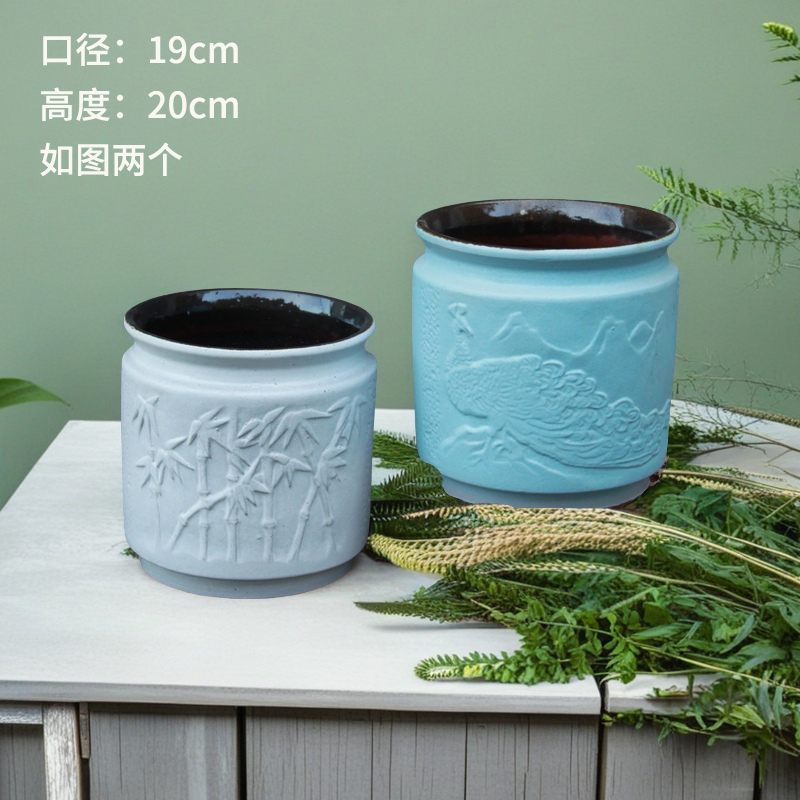 宜兴粗陶多肉花盆绿植三角梅兰花大口径陶瓷盆景紫砂多用清仓包邮