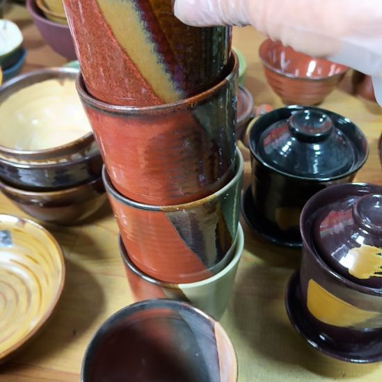 幸***舟瓷片磁州窑五厂盘碗壶杯有瑕疵