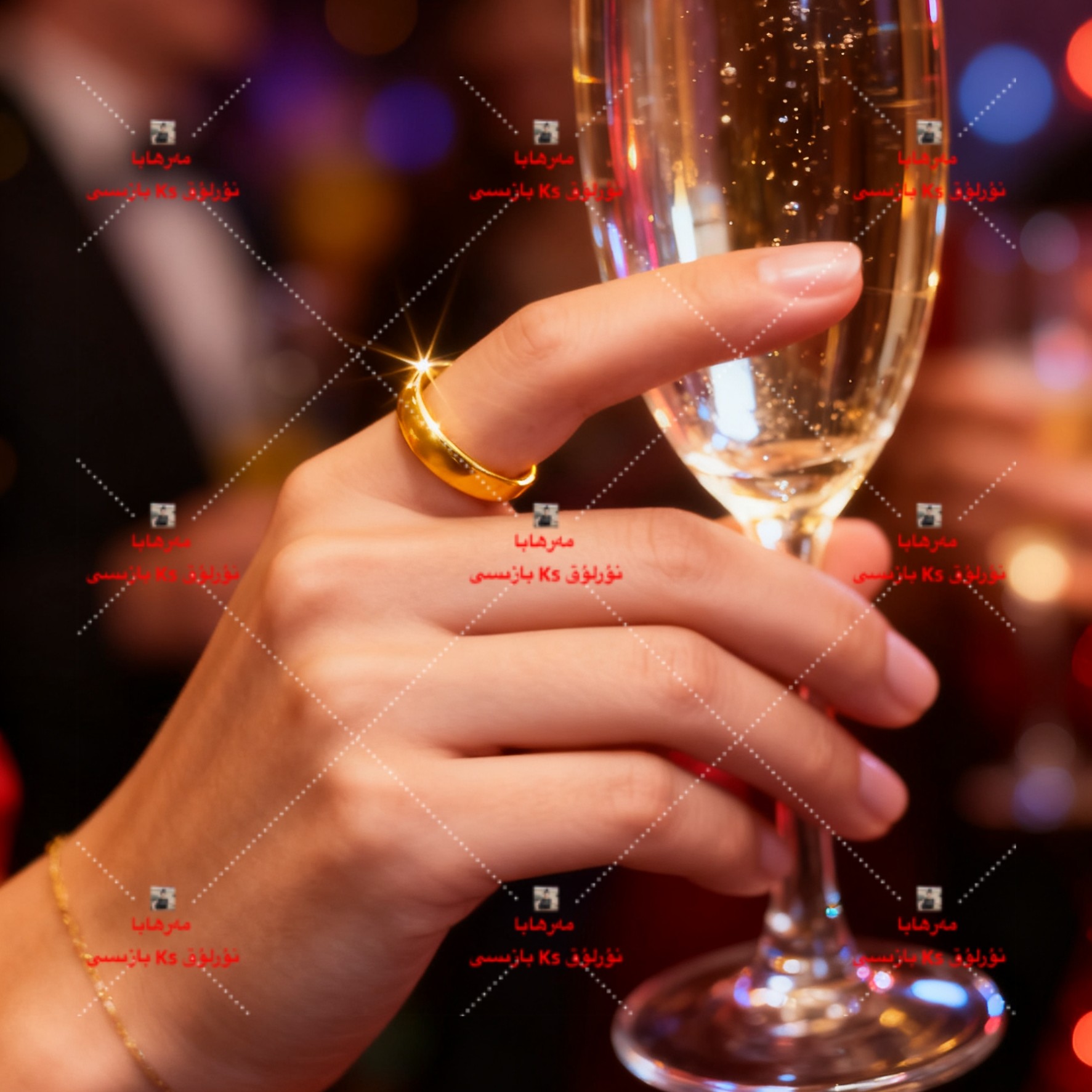 铜合金戒指 KS3014Nurluk 义乌一手发货金色原创设计欧美扣头欧若