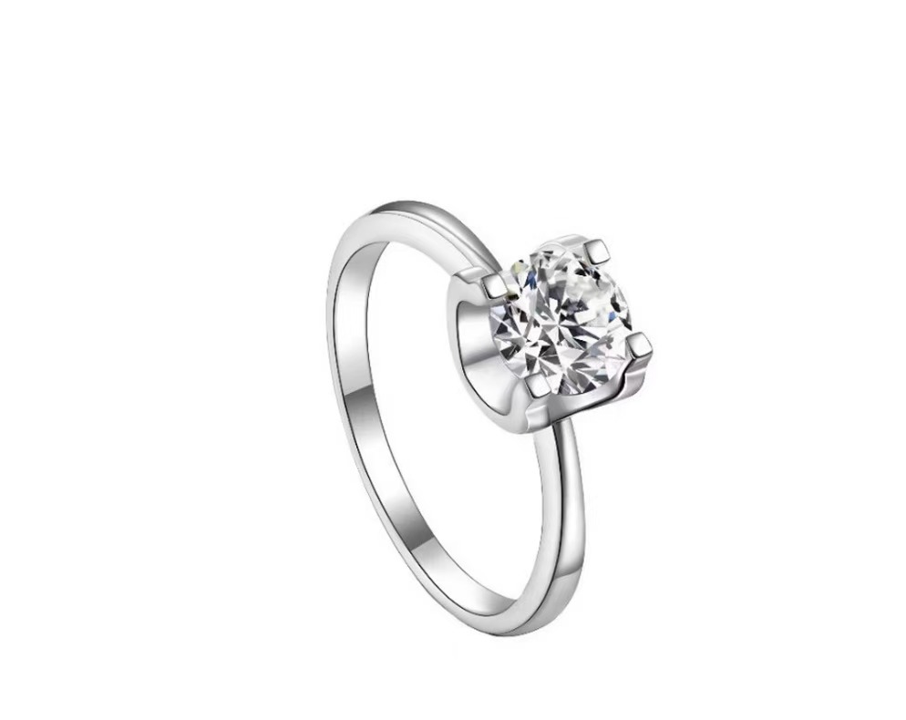 【 璀璨】0.5CT 小蛮腰牛头女戒