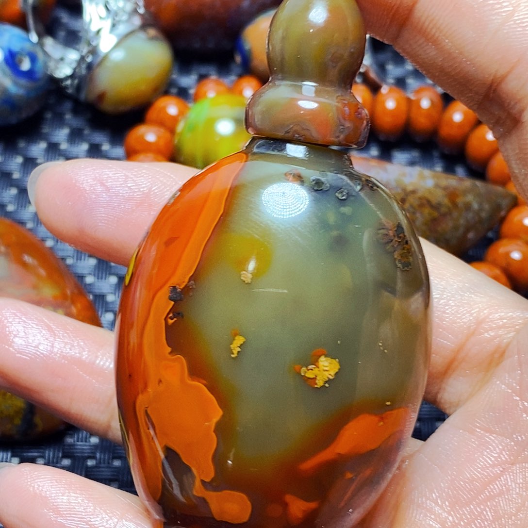 未镶嵌颈饰玛瑙/玉髓放**刀