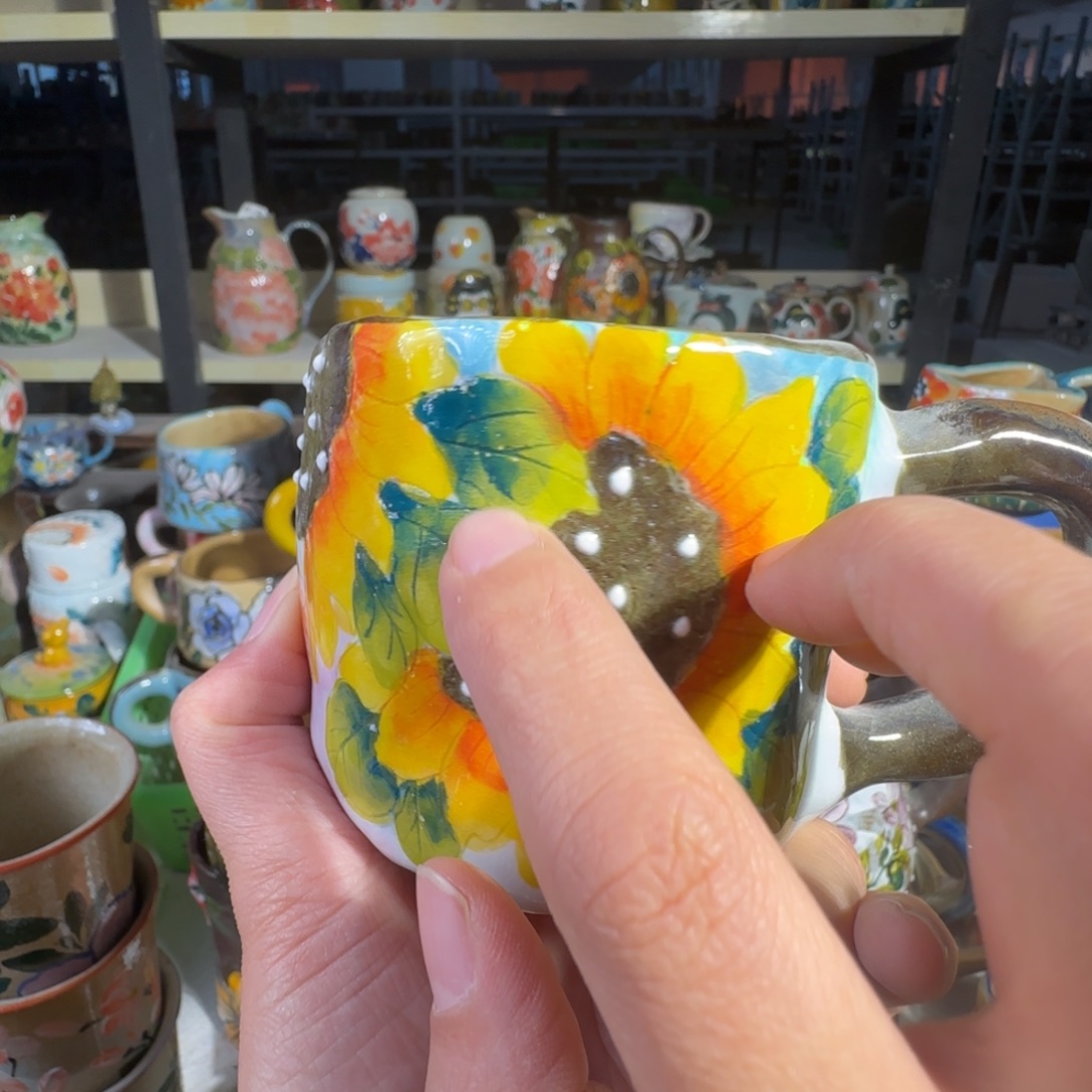 紫砂景德镇手工陶瓷釉下彩微瑕40