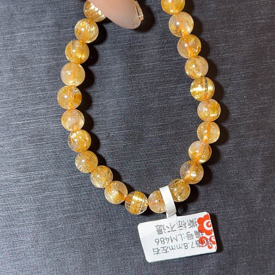 未镶嵌发晶手链天然金发晶486