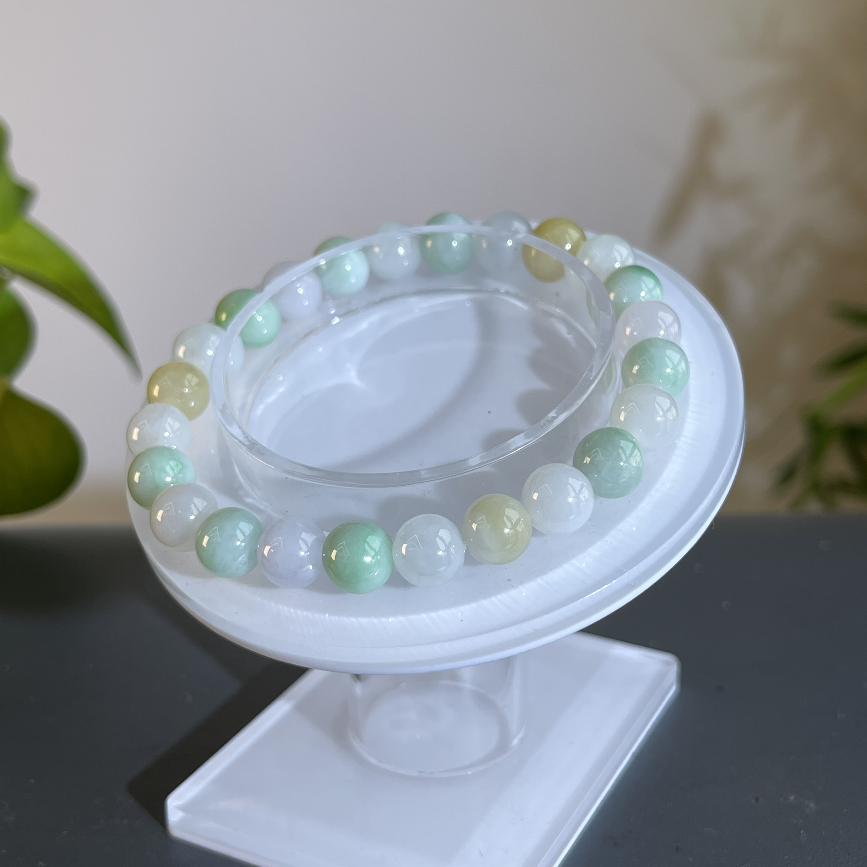 JCB20-175  天然缅甸A货翡翠    翡翠手串