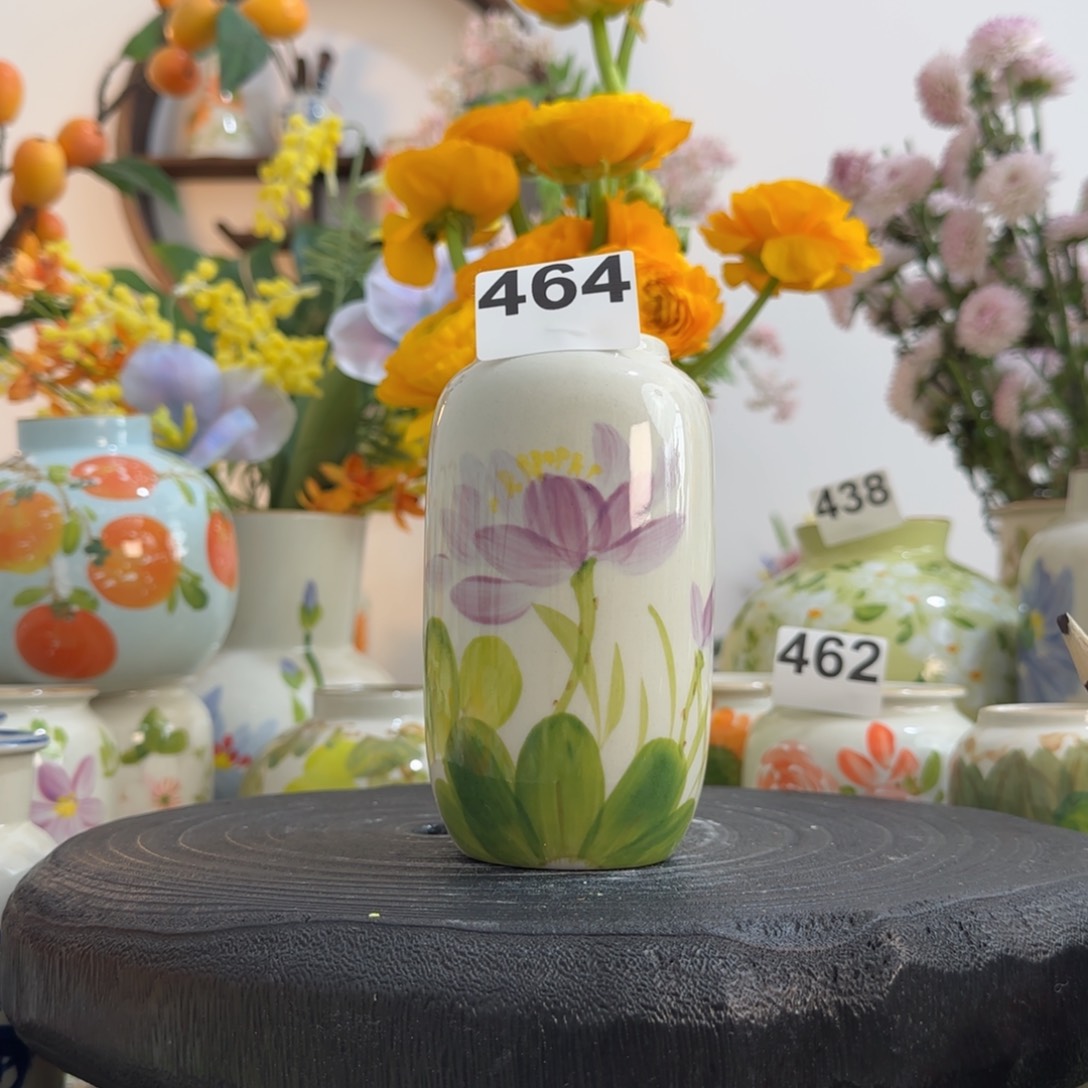 摆件景德镇纯手绘陶瓷花瓶摆件