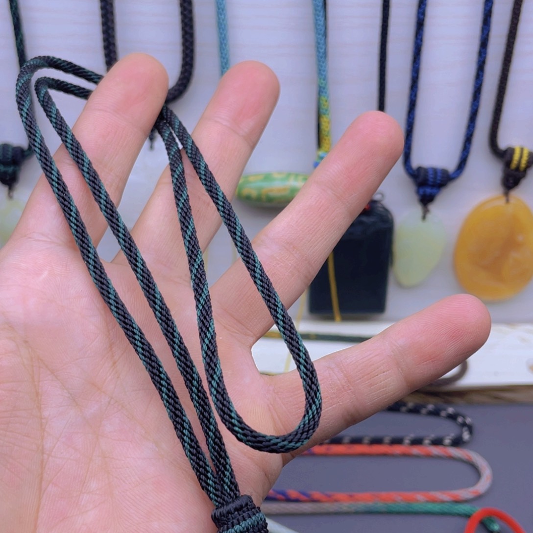 织物纯手工编织项链绳