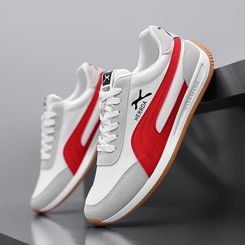 男鞋时尚百搭透气复古运动休闲鞋复古男鞋低帮一脚蹬阿甘鞋潮鞋