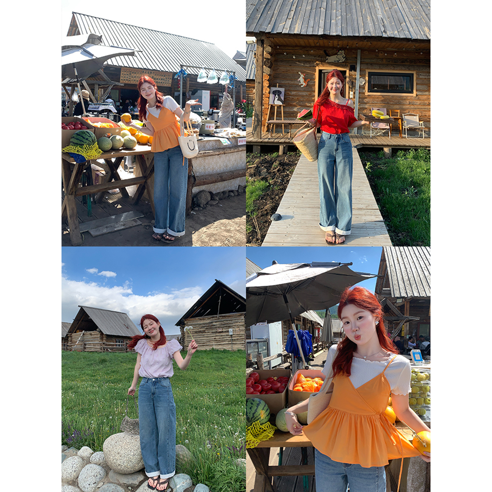 火火火【休闲夏日】韩版百搭设计感翻边牛仔裤H34844HH52