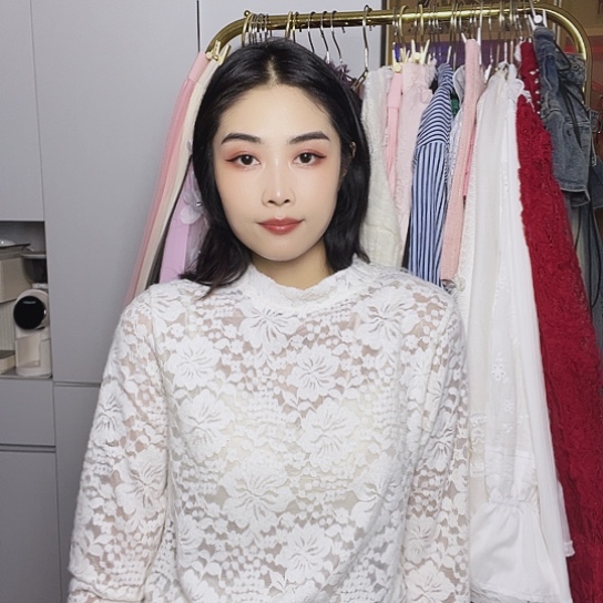 小香蕾丝上衣仙女款加大码