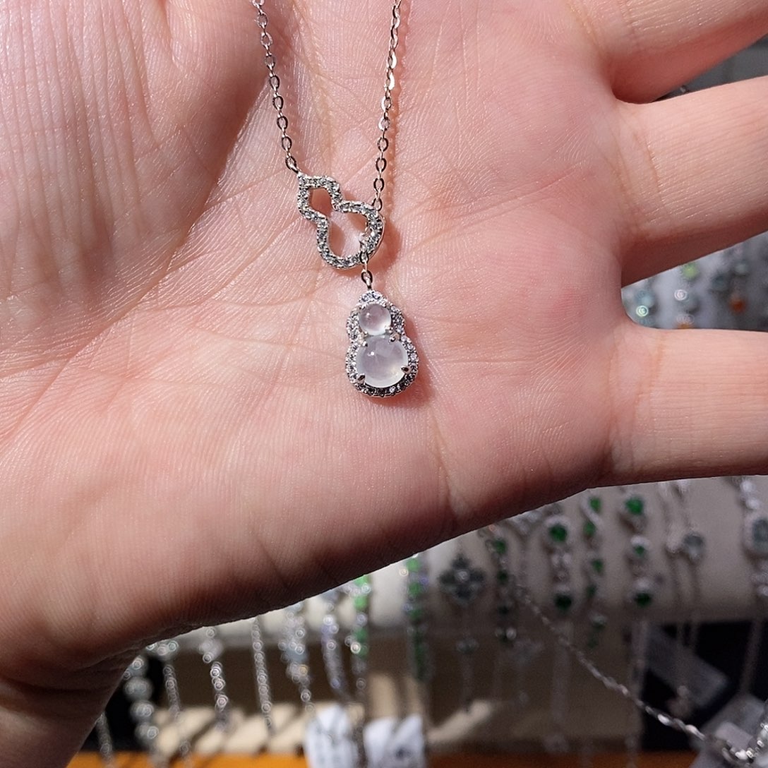 翡翠银S925镶嵌颈饰