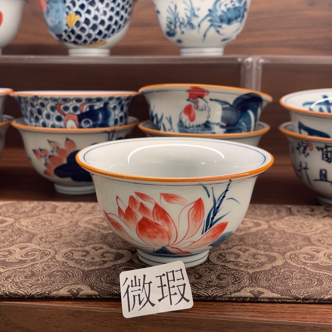 有瑕纯手绘釉下彩