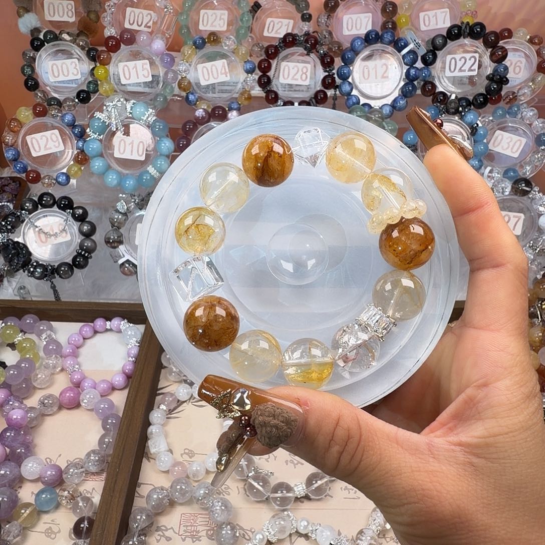 手链水晶合金黄椒花