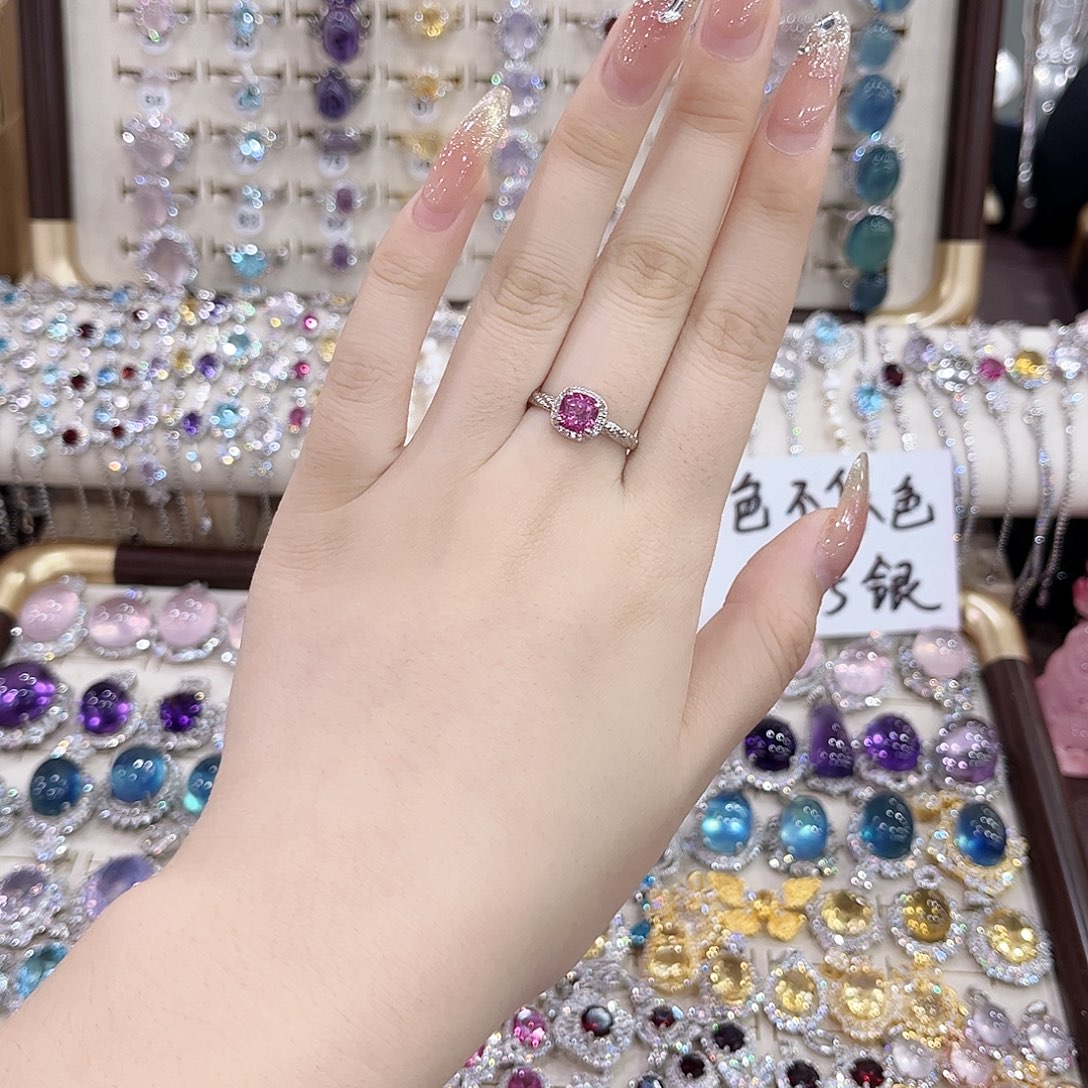 戒指银S925镶嵌黄晶