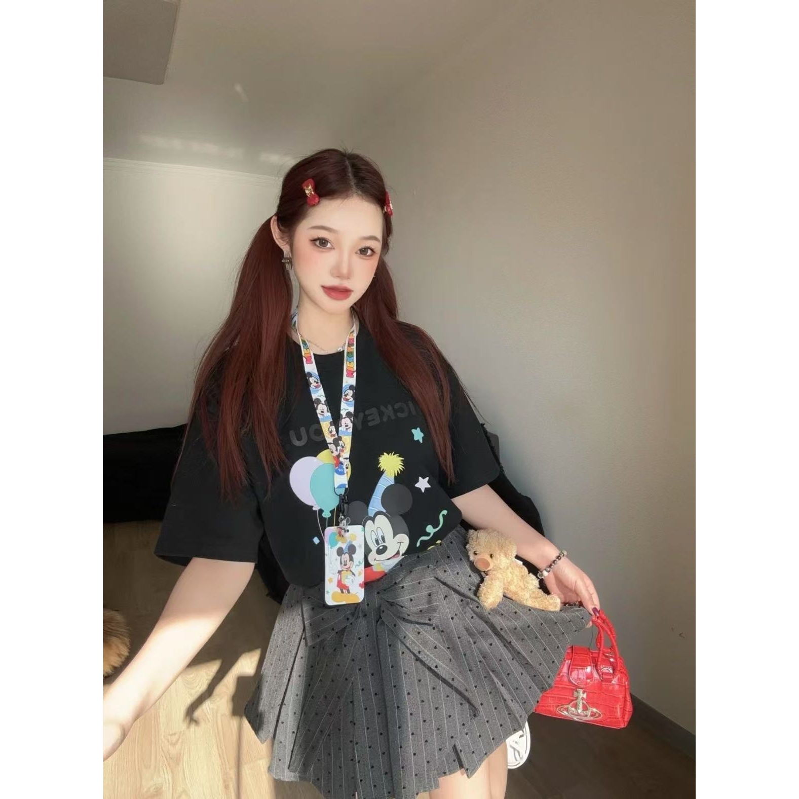 FOG（021）纯欲韩版甜美百褶裙短裙 QZ06