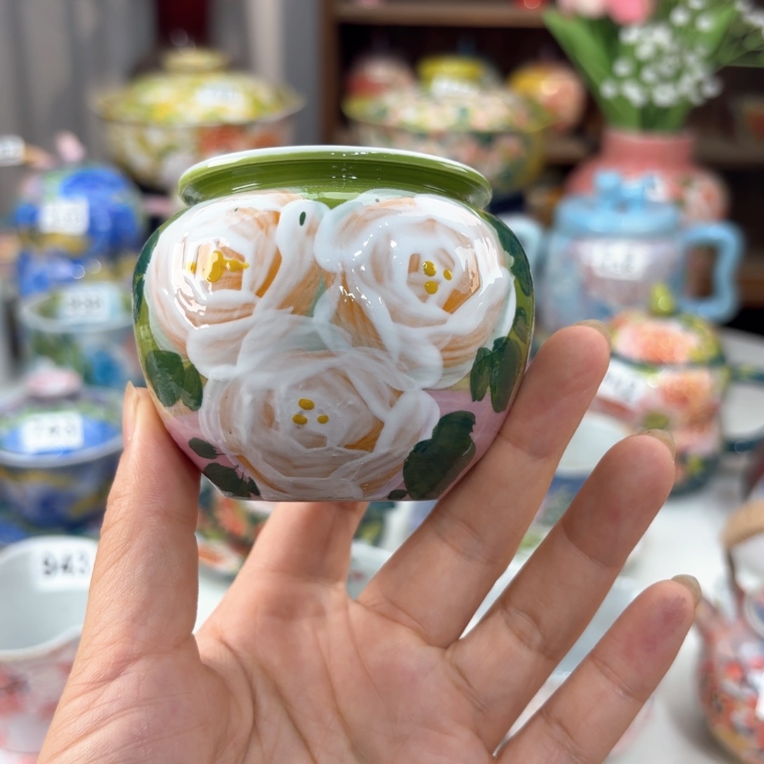 景德镇手绘高温釉下彩陶瓷茶具