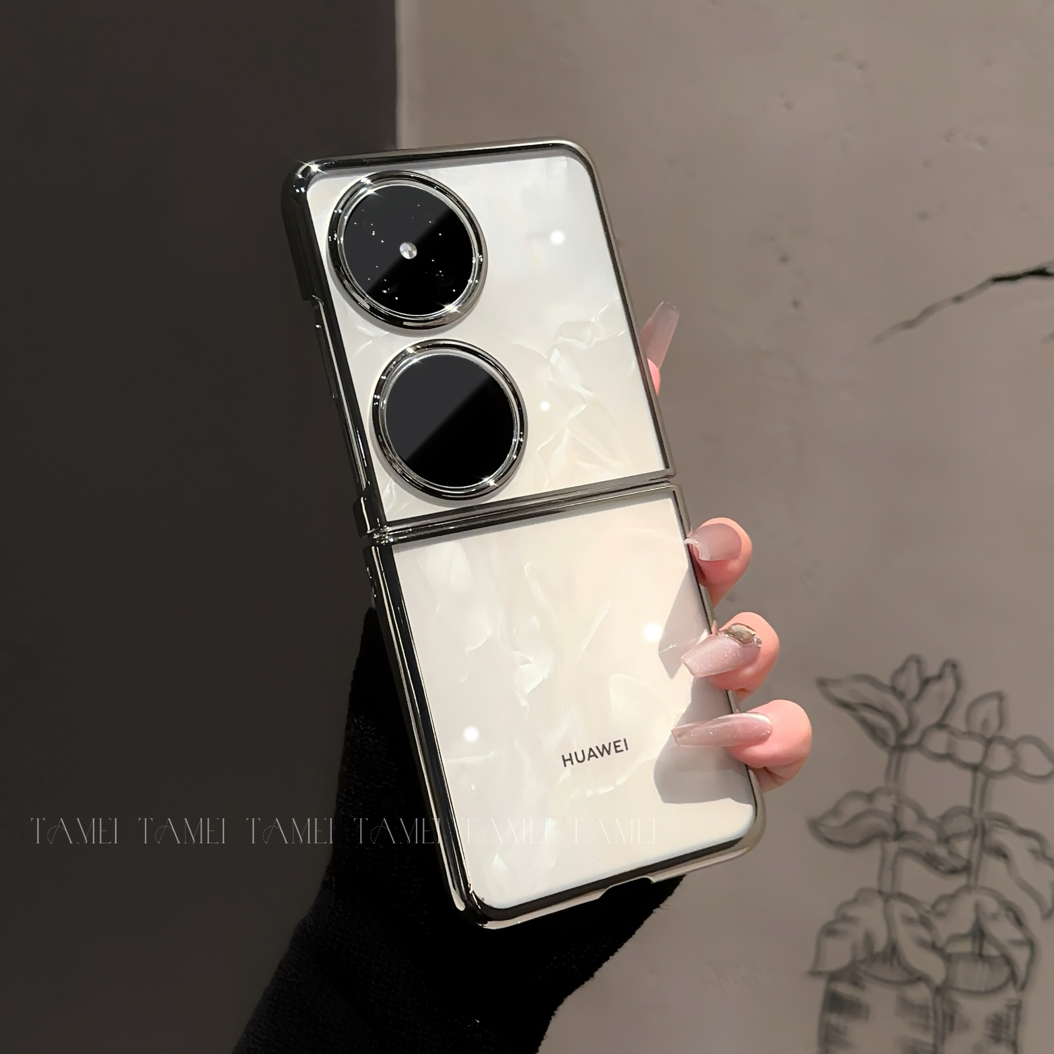 电镀透明适用华为Pocket2折叠手机壳P50POCKE/华为POCKETST保护壳