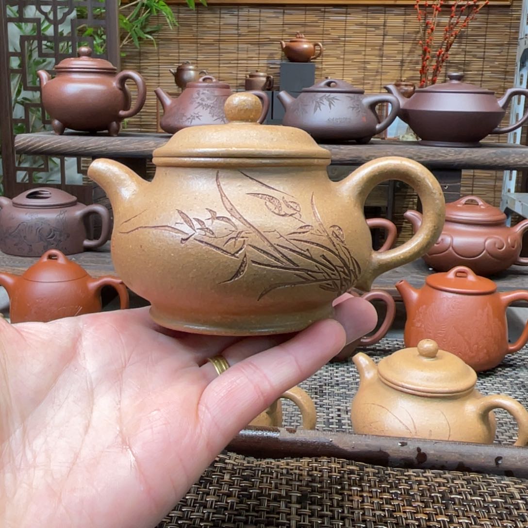 紫砂茶壶宜兴原矿紫砂手工制180