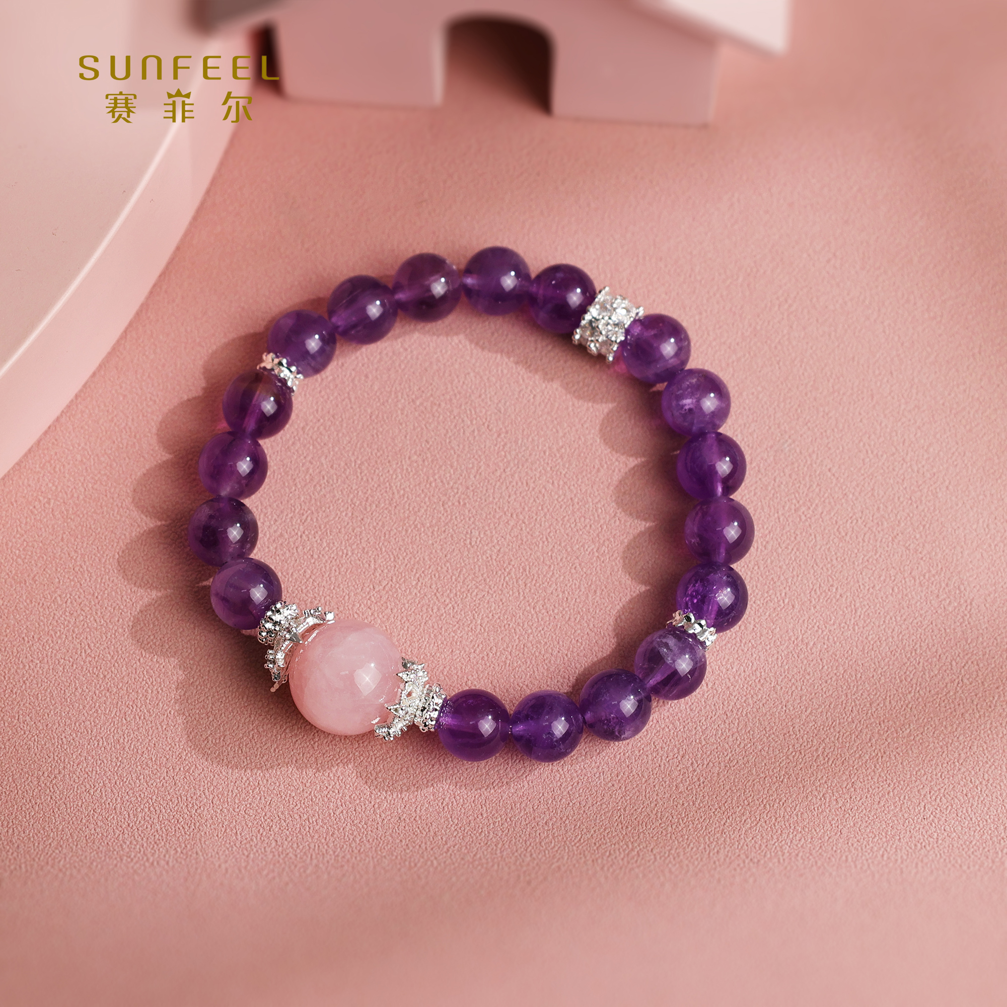 SUNFEEL/赛菲尔 合成金属手链 【二十六店】时尚百搭6森系水晶手串