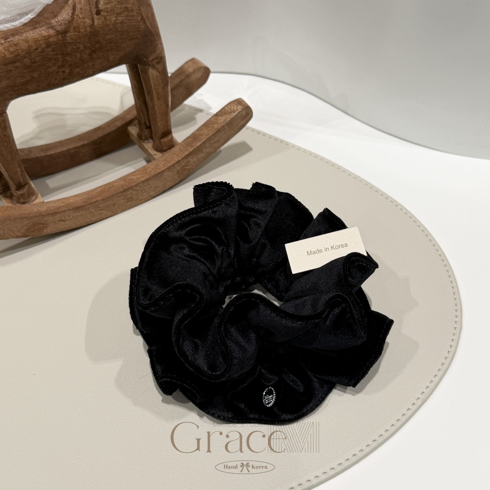 「黑色天鹅绒」韩国25秋冬百搭发绳发圈肠圈丸子头