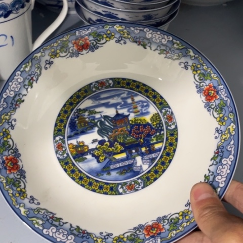 碟景德镇陶瓷8英寸深盘拍5个发6个