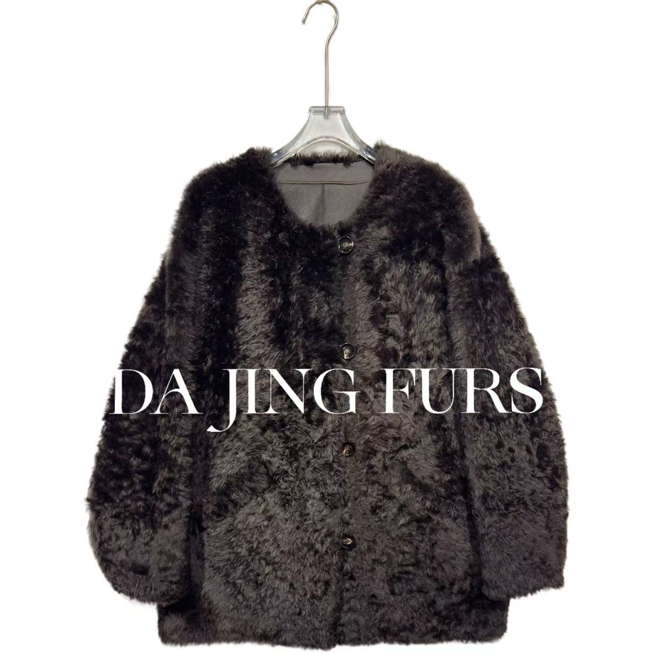 【大晶皮草】法国乐芙兰“岁暮天寒”绵羊皮毛一体简约轻奢皮草500