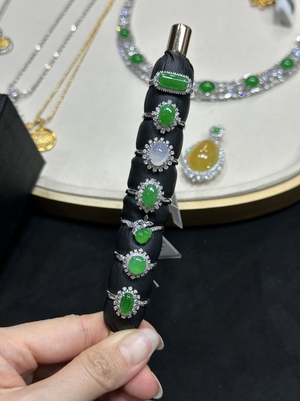 翡翠戒指1件-18K金-多样性发货只发一件-A05|CXQ1