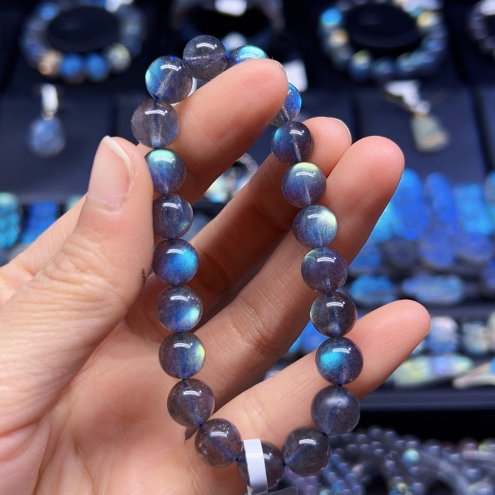 拉长石手串未镶嵌9左右