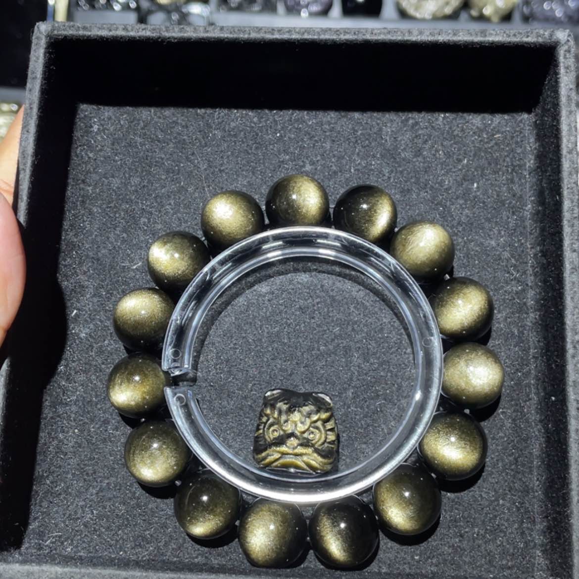 【闪购商品】未镶嵌黑曜岩手串?