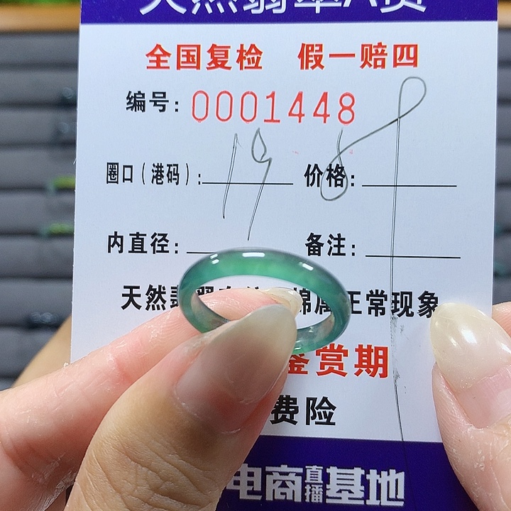翡翠未镶嵌戒圈1448
