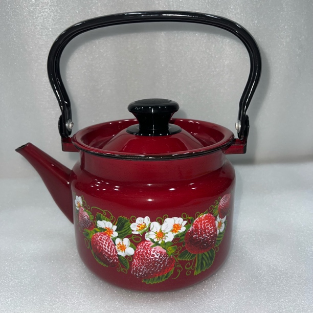 俄罗斯原装进口正品搪瓷煮茶壶2升烧水壶加厚新款新婚家用通用灶
