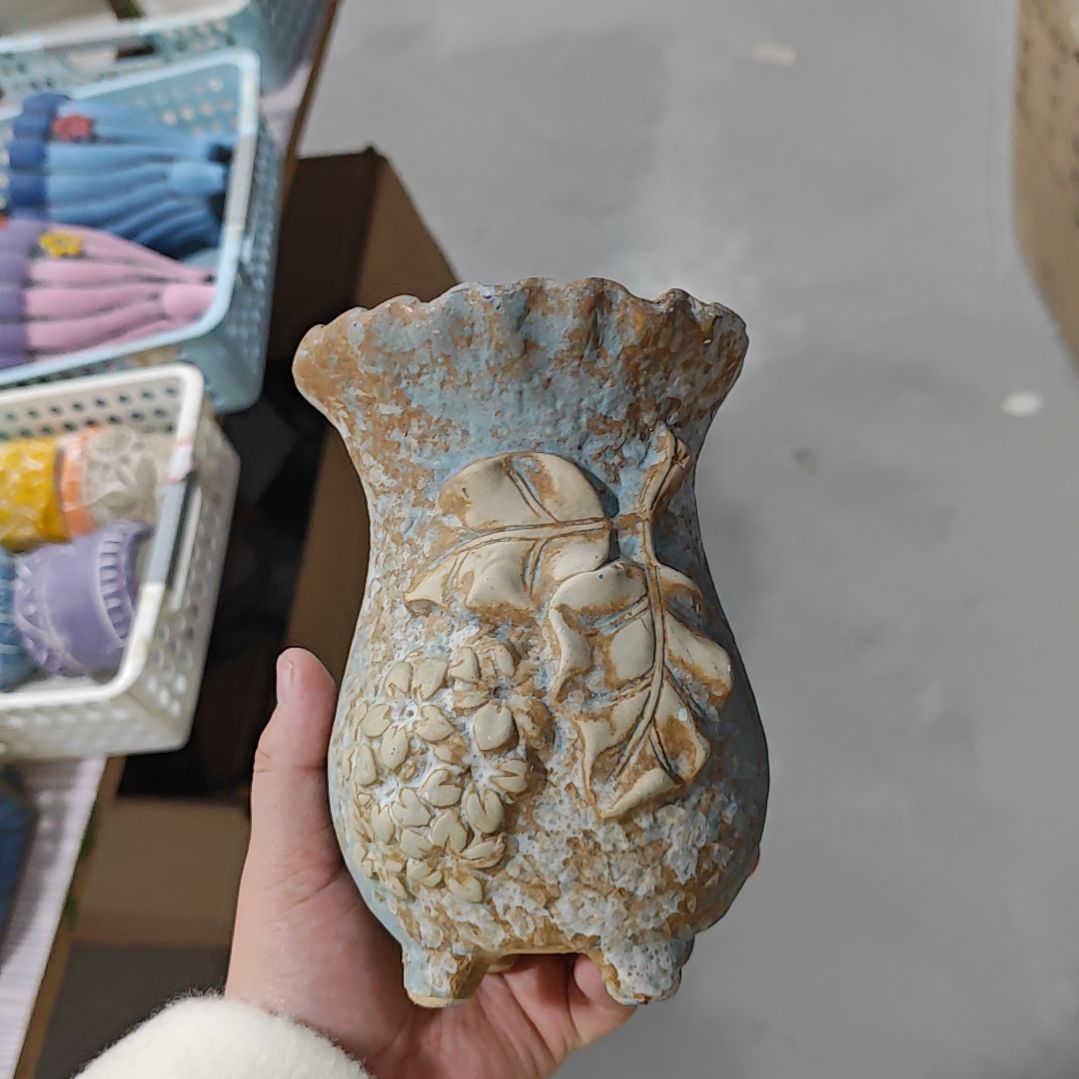 红陶吸水透气的白陶花盆凑满12发货