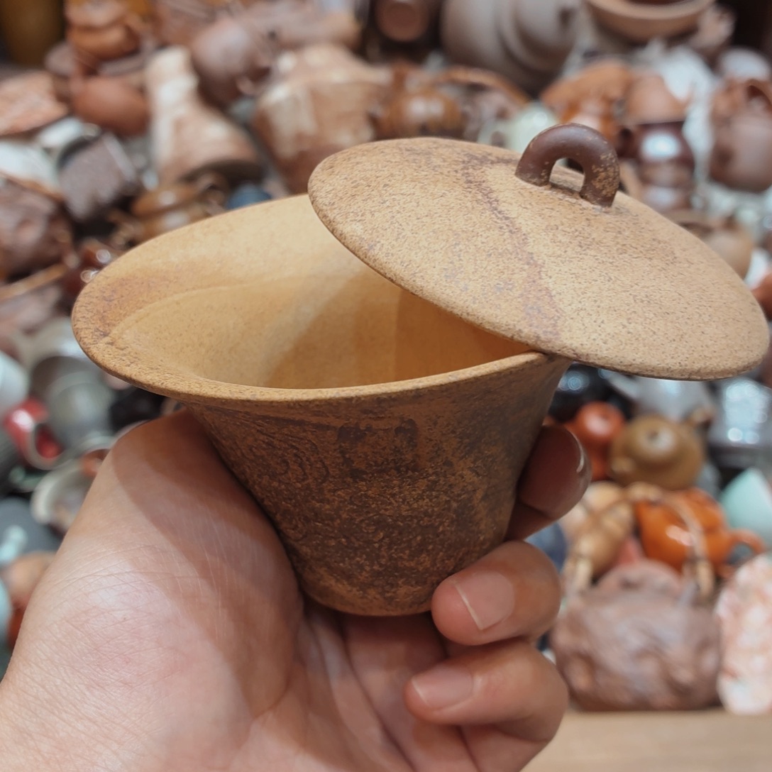 柴烧老岩泥高温茶器皿