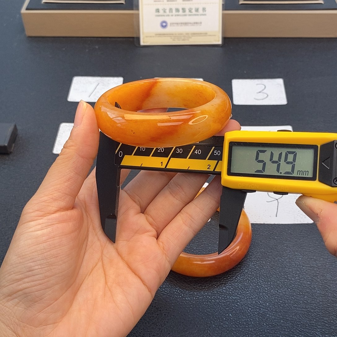 石英质玉（黄龙玉）未镶嵌手镯21号茄子山金沙老油料福利