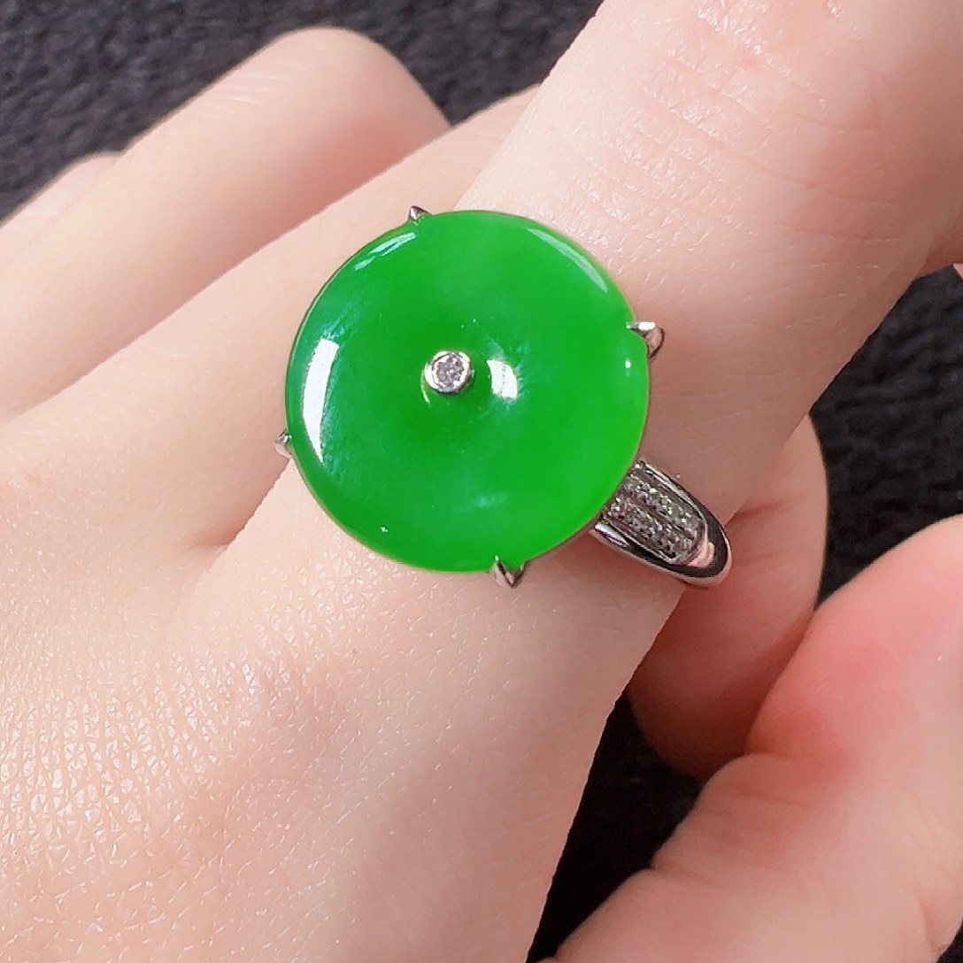 翡翠戒指18K金镶嵌【福利款】签收后24小时鉴赏期