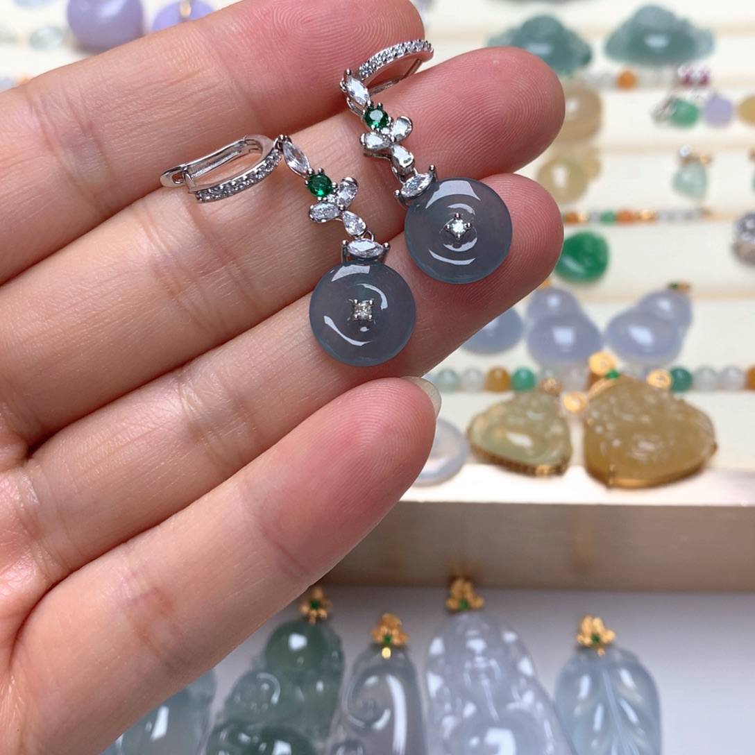 翡翠未镶嵌颈饰翡翠耳包